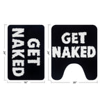 Bathroom Rugs Sets 2 Piece, Soft and Plush Get Naked Bath Mat and U-Shaped Toilet Rug, Absorbent Microfiber with Non-Slip Backing, Machine Washable Quick-Dry Bath Mats for Bathroom, Shower, Tub