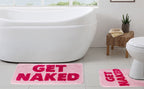 Bathroom Rugs Sets 2 Piece, Soft and Plush Get Naked Bath Mat and U-Shaped Toilet Rug, Absorbent Microfiber with Non-Slip Backing, Machine Washable Quick-Dry Bath Mats for Bathroom, Shower, Tub
