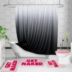 Bathroom Rugs Sets 2 Piece, Soft and Plush Get Naked Bath Mat and U-Shaped Toilet Rug, Absorbent Microfiber with Non-Slip Backing, Machine Washable Quick-Dry Bath Mats for Bathroom, Shower, Tub