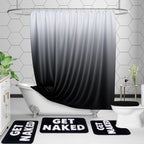 Bathroom Rugs Sets 2 Piece, Soft and Plush Get Naked Bath Mat and U-Shaped Toilet Rug, Absorbent Microfiber with Non-Slip Backing, Machine Washable Quick-Dry Bath Mats for Bathroom, Shower, Tub